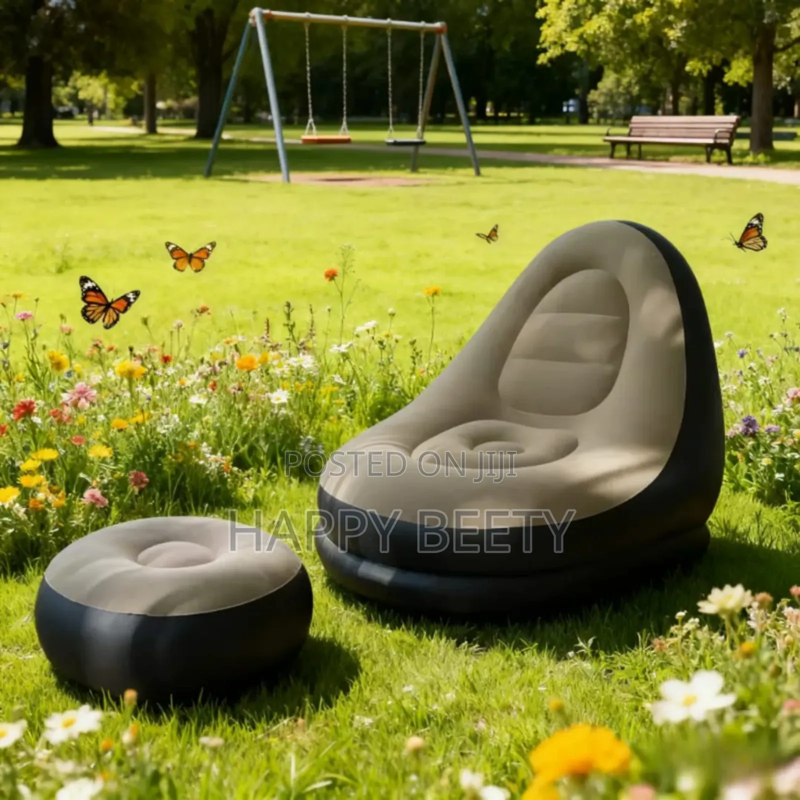 *Inflatable Deluxe Lounge Seat / Inflatable Seat With Foot Rest