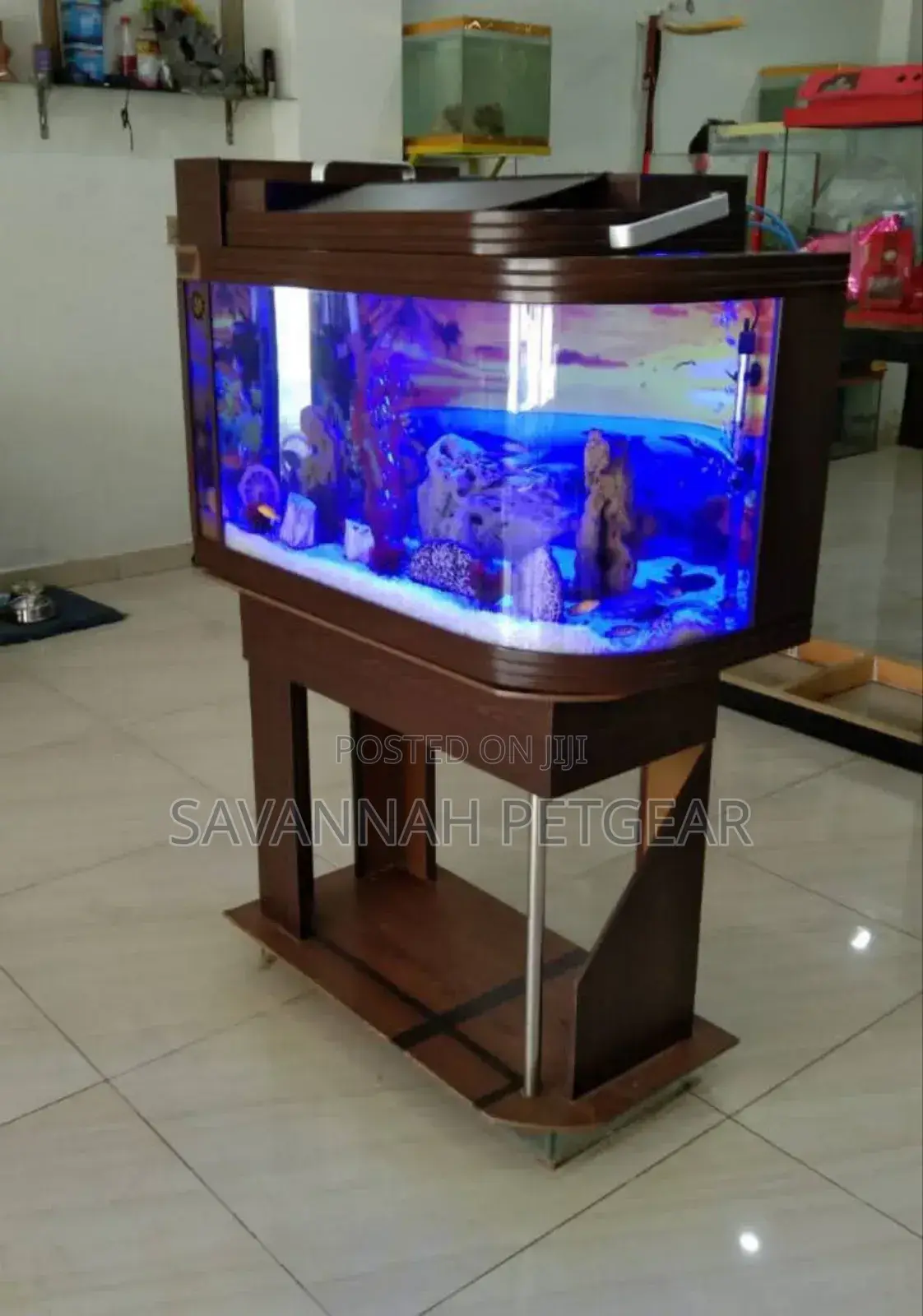 Landscape Double Sided Aquarium Background Sticker