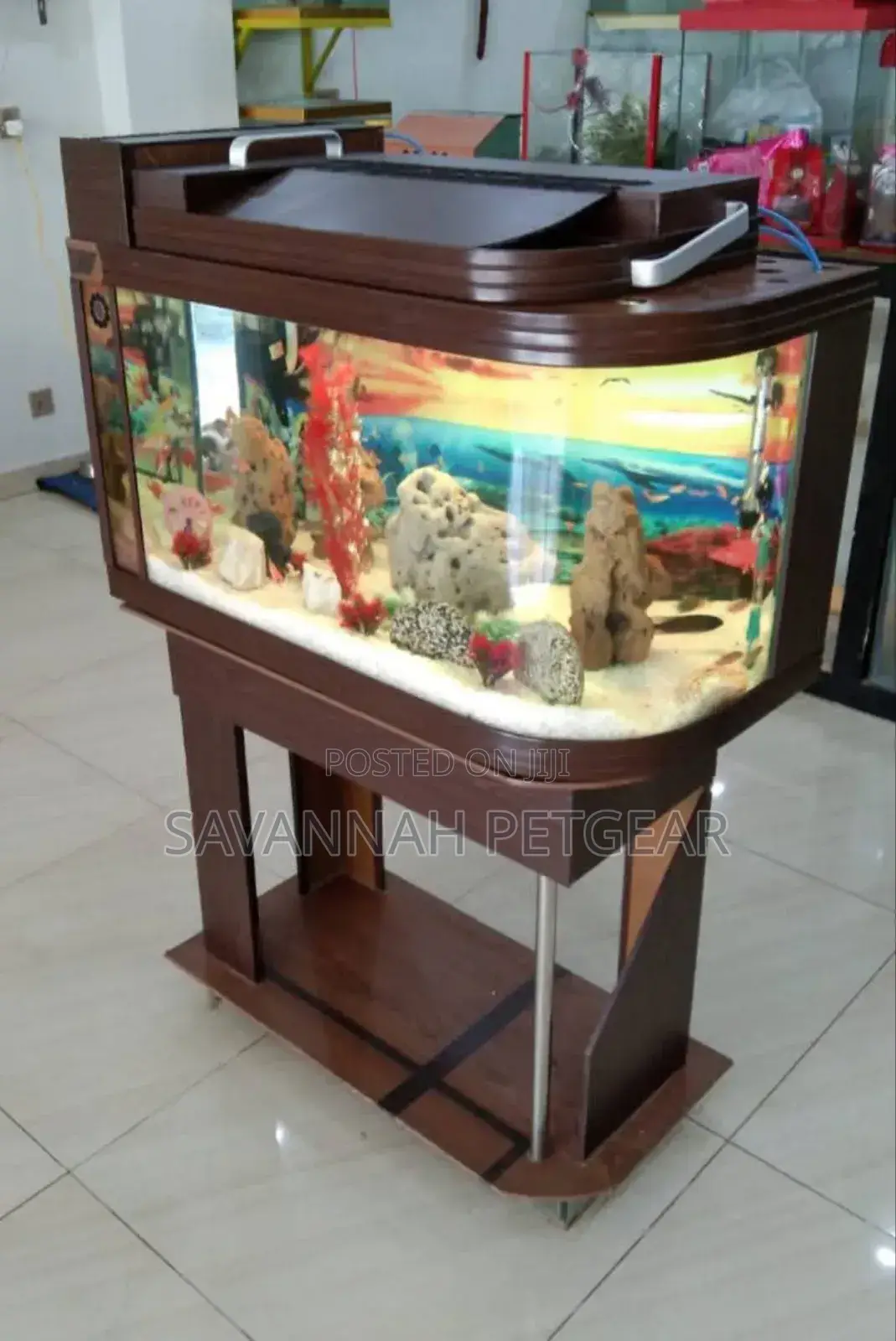 Landscape Double Sided Aquarium Background Sticker