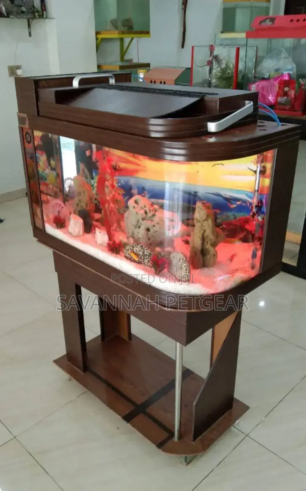 Landscape Double Sided Aquarium Background Sticker