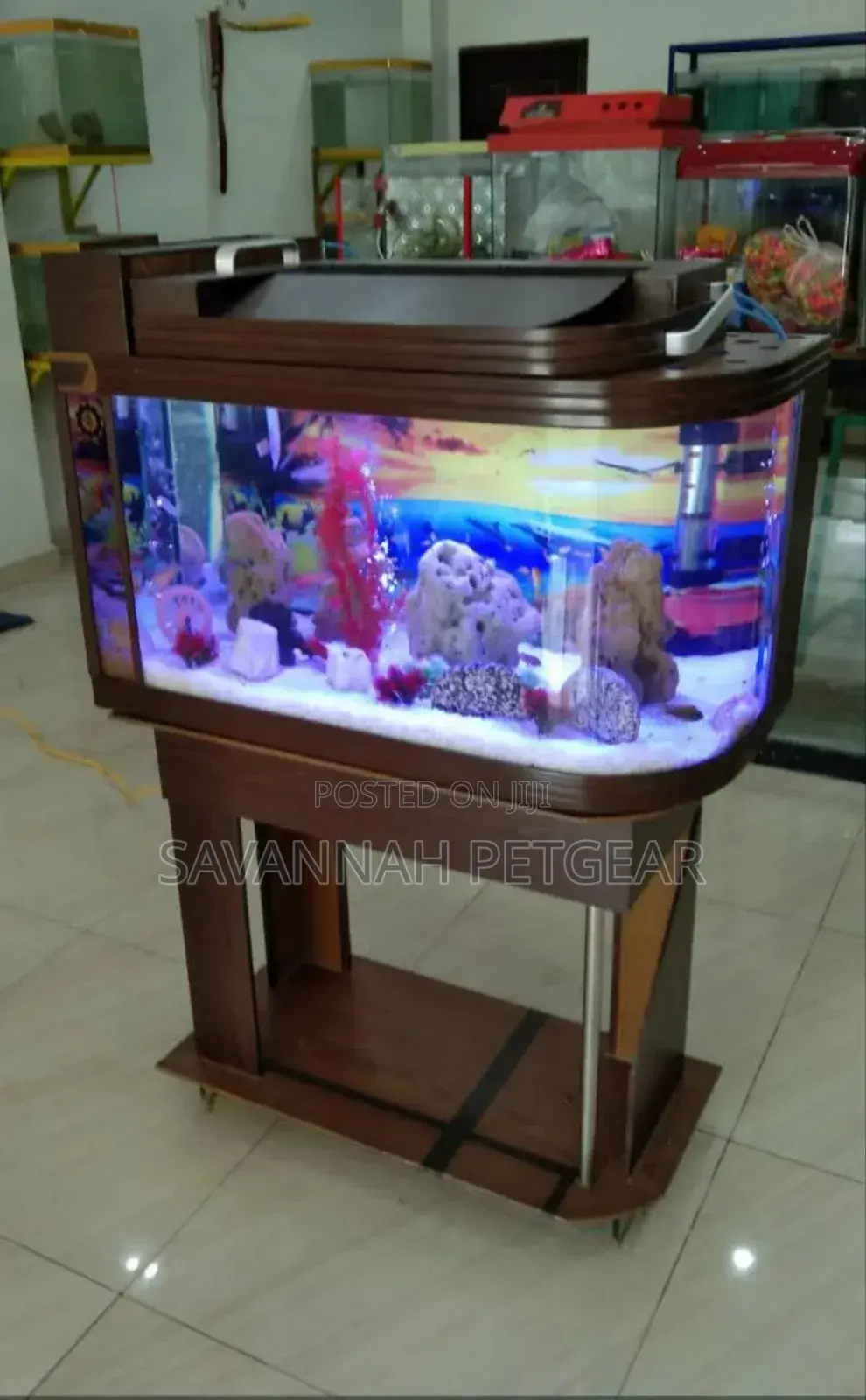 Landscape Double Sided Aquarium Background Sticker