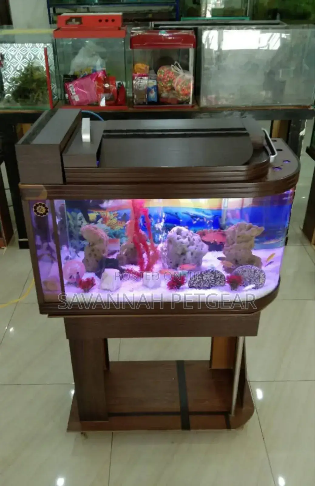 Landscape Double Sided Aquarium Background Sticker