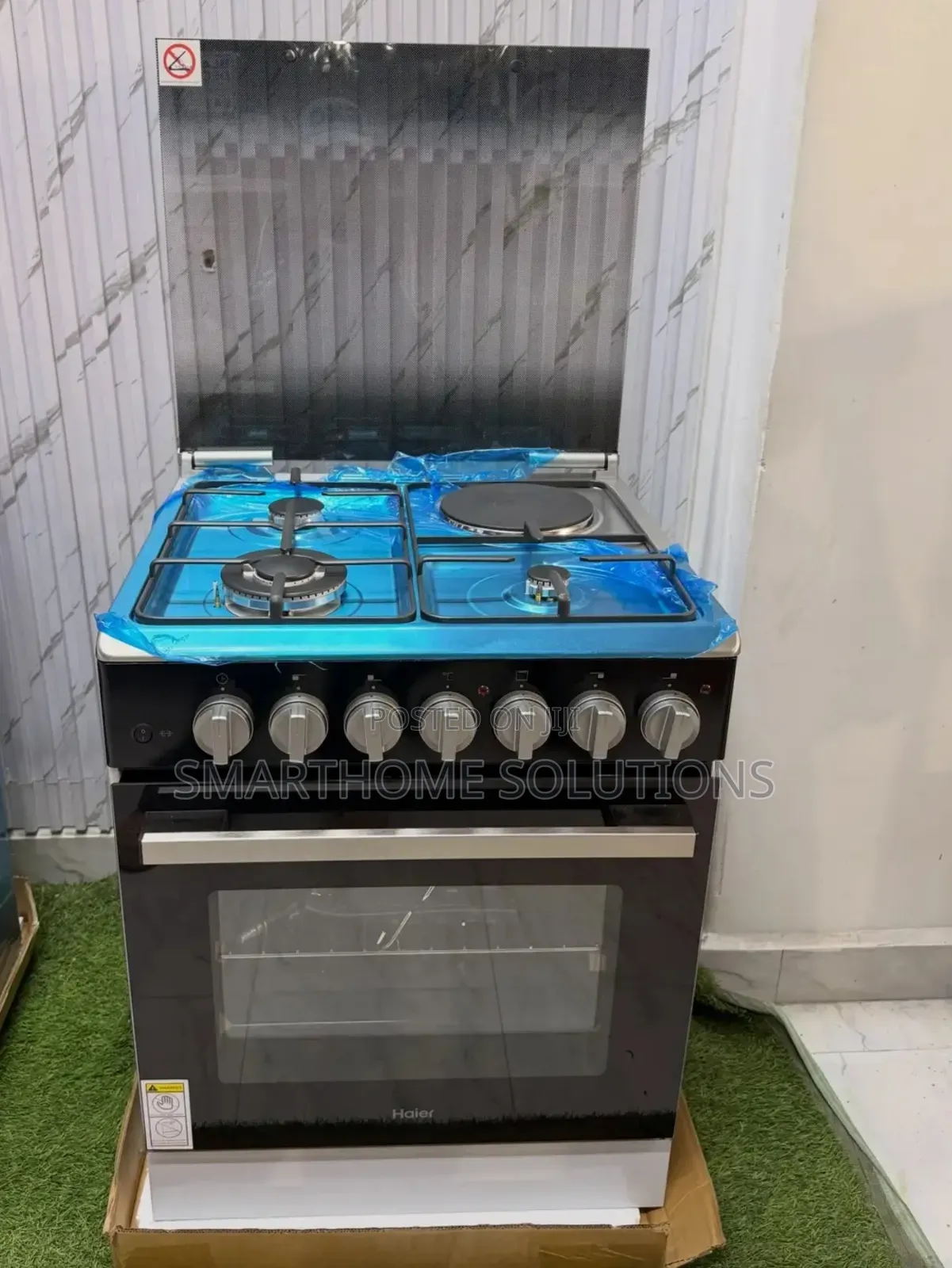 Haier Wok Burner 3gas+1hotplate 60*60 Standing Cooker