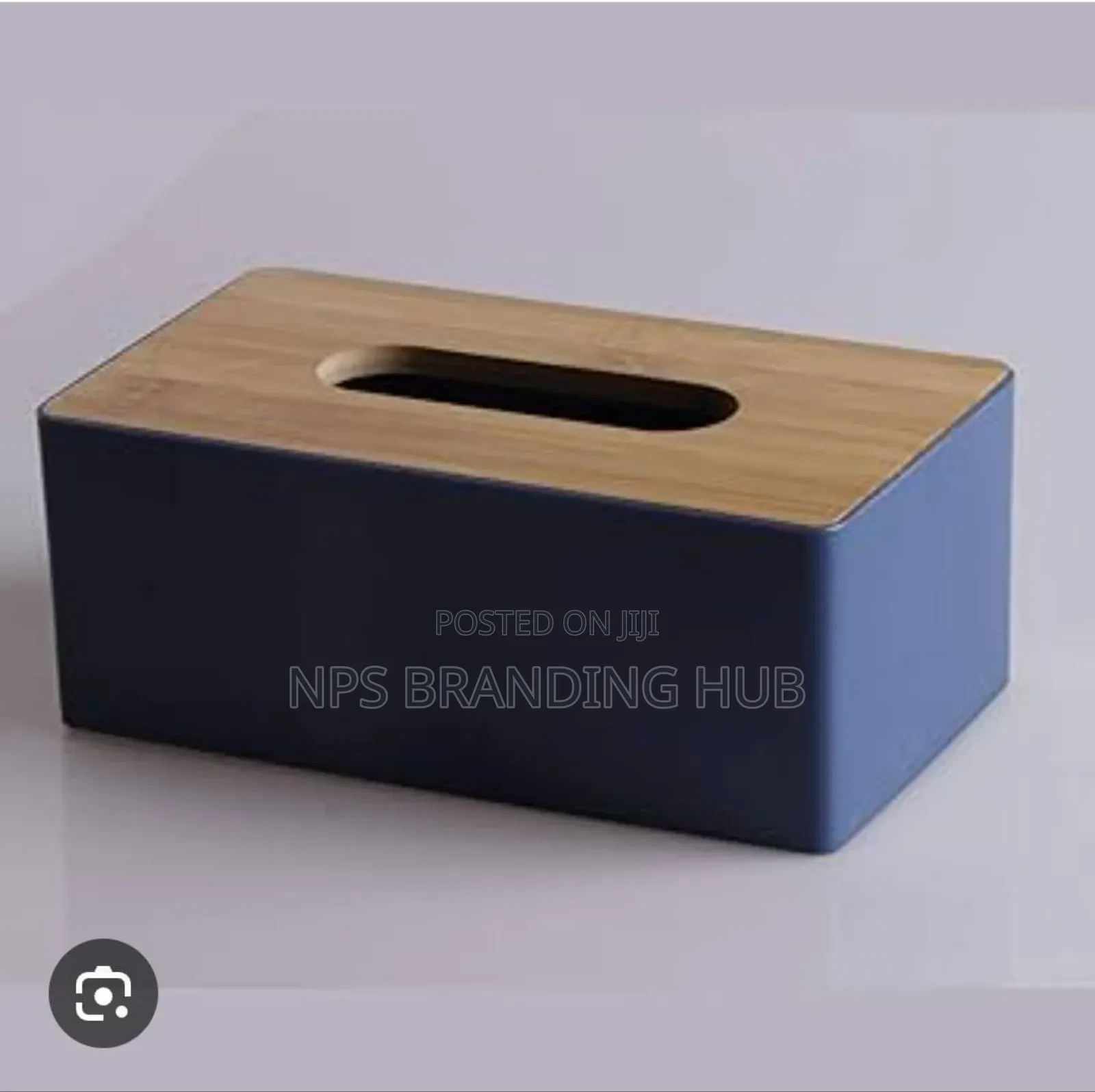 Tissue Box With Bamboo Wood Lid Leather Serviette Holder Chu