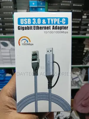 2-in-1 Usb 3.0 and Type-C Gigabit Ethernet Adapter