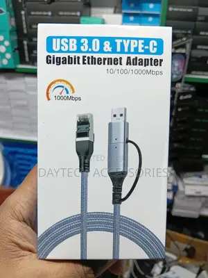 2-in-1 Usb 3.0 and Type-C Gigabit Ethernet Adapter