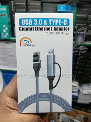 2-in-1 Usb 3.0 and Type-C Gigabit Ethernet Adapter