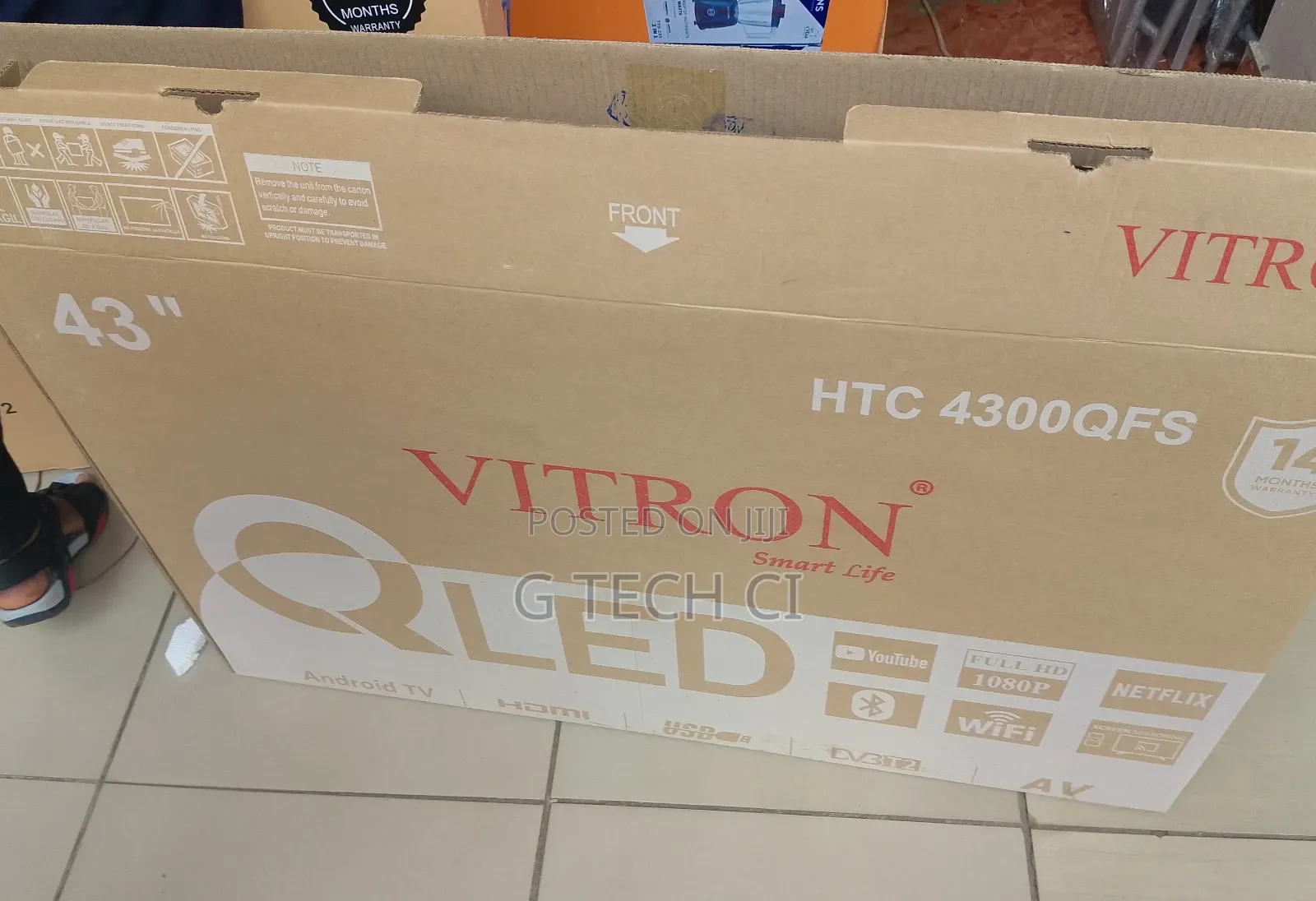 Vitron 43 Inch Qled Smart TV. Free TV Bracket Plus Mounting.