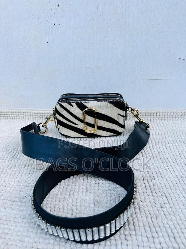 Authentic Marc Jacobs Snapshot Zebra Print Crossbody Bag