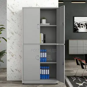 Office Cabinet : Steel Lockable 4-Door Cabinet