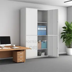 Office Cabinet : Steel Lockable 4-Door Cabinet