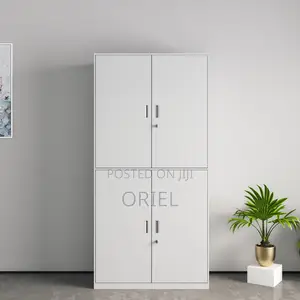 Office Cabinet : Steel Lockable 4-Door Cabinet