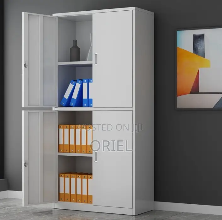 Office Cabinet : Steel Lockable 4-Door Cabinet