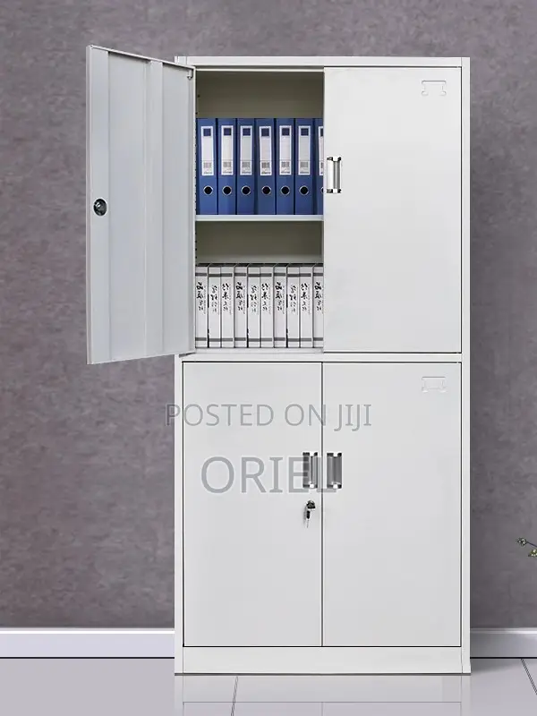 Office Cabinet : Steel Lockable 4-Door Cabinet