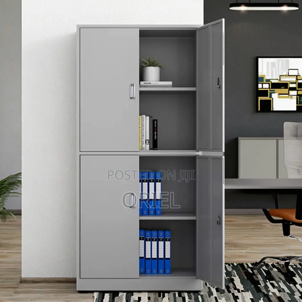 Office Cabinet : Steel Lockable 4-Door Cabinet