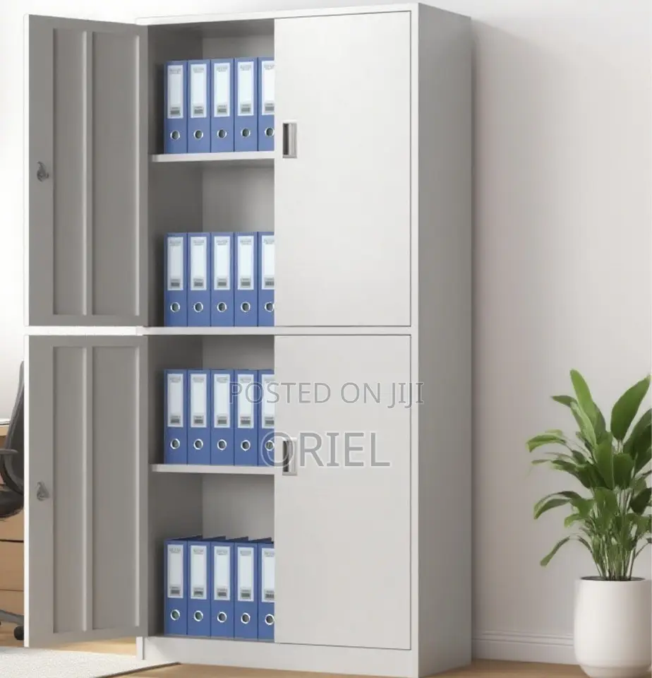 Office Cabinet : Steel Lockable 4-Door Cabinet