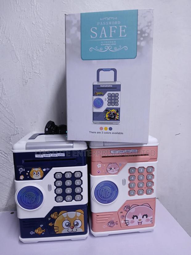 Kids Electronic Password Safe Piggy Bank With Fingerprint Pin Lock