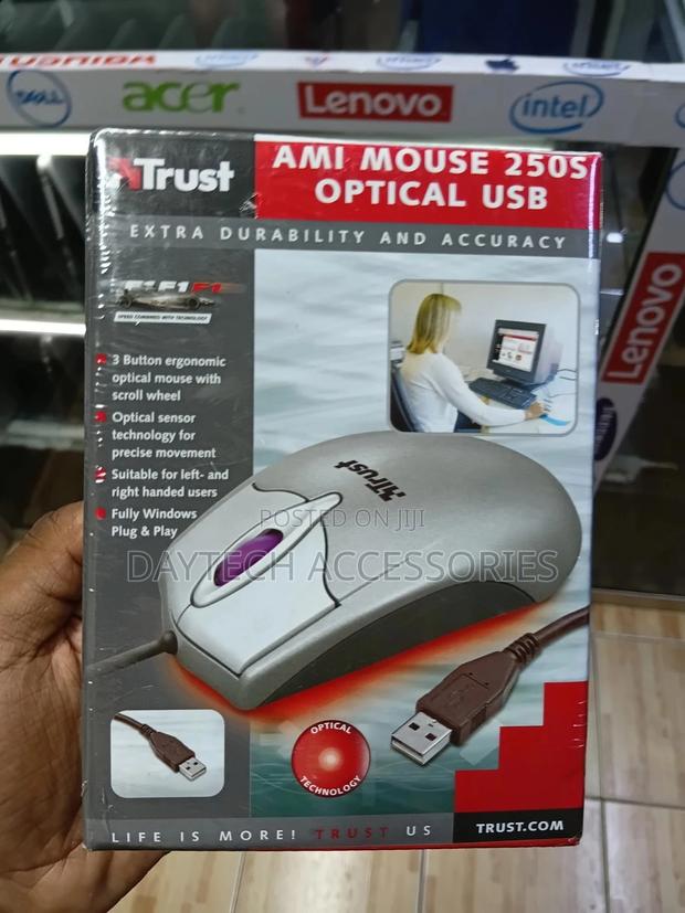 The Trust Ami 250s Is a Wired Optical Usb Computer Mouse - main view