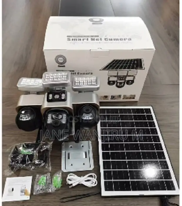 Vts30 V380pro Solar Powered Triple Lens Security Camera