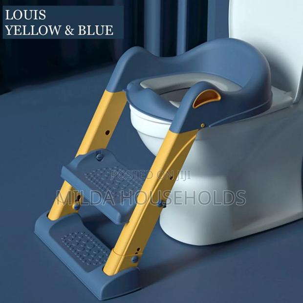 Kids Training Toilet Ladder Seat With PVC Cushion.