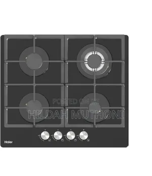 Haier 4-Burner Hob-S460fbt – Premium Black Tempered Glass Gas Hob