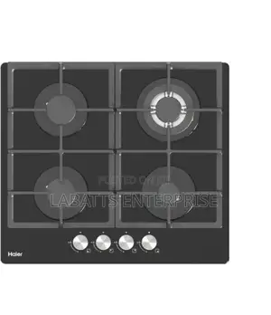 Haier 4-Burner Hob-S460fbt – Premium Black Tempered Glass Gas Hob