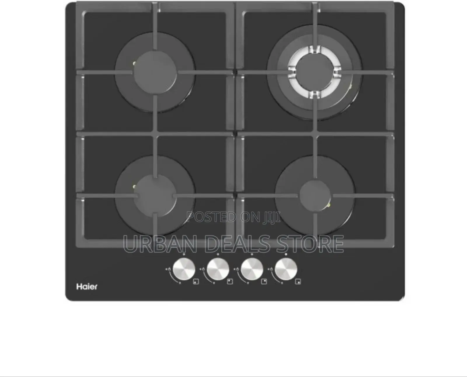 Haier 4-Burner Built-in Cooker Premium Black Tempered Glass Gas Hob