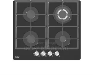 Haier 4-Burner Built-in Cooker Premium Black Tempered Glass Gas Hob