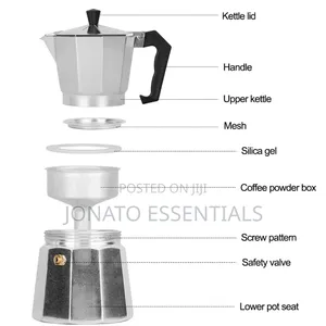 600ml Large Moka Pot Espresso Maker - 12 Cup Stovetop Mocha Pot