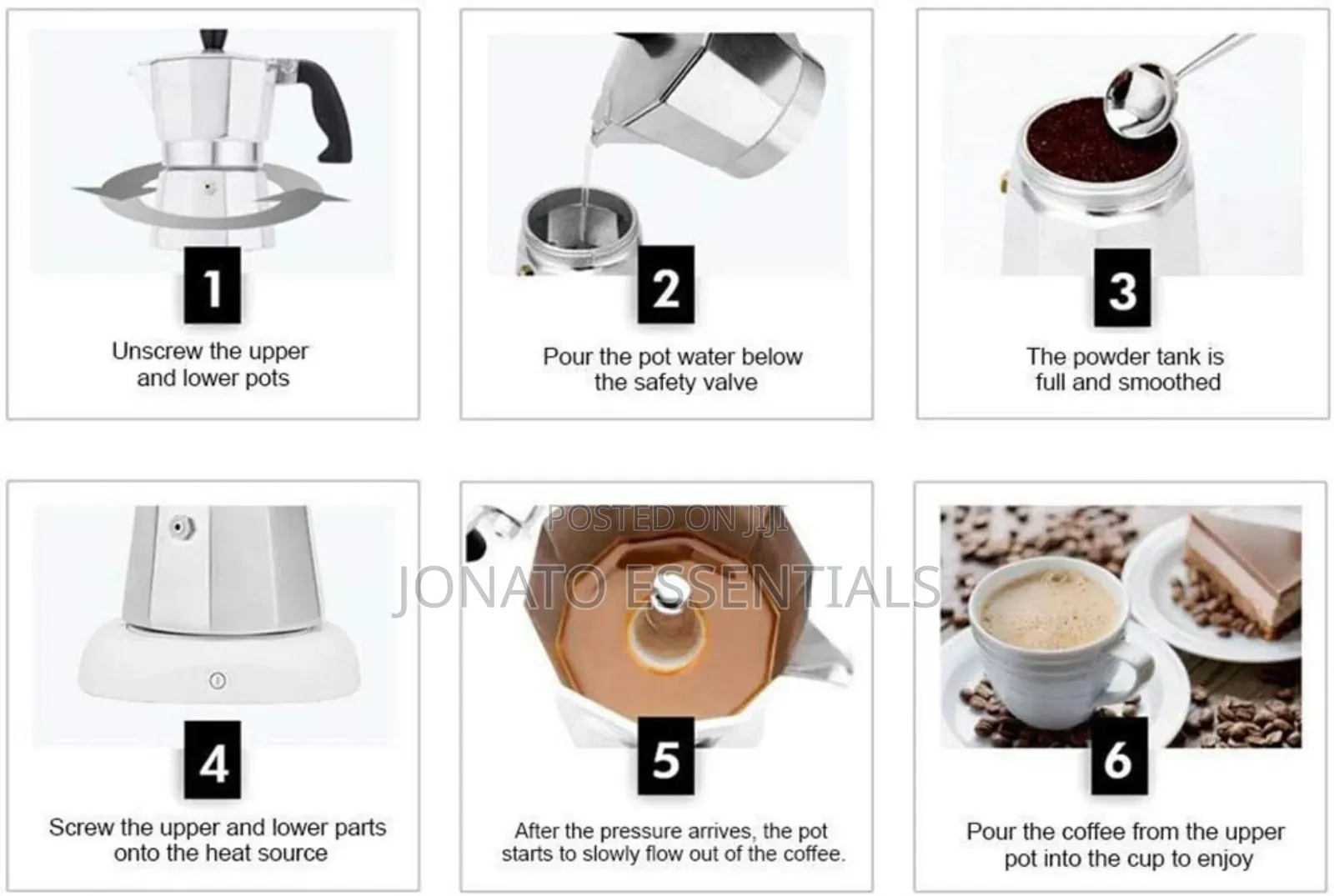 600ml Large Moka Pot Espresso Maker - 12 Cup Stovetop Mocha Pot