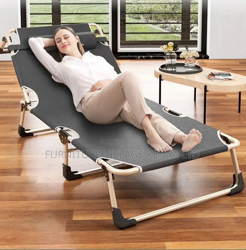 Outdoor Chair; Adjustable Foldable Portabl Bed for Ultimate Comfort