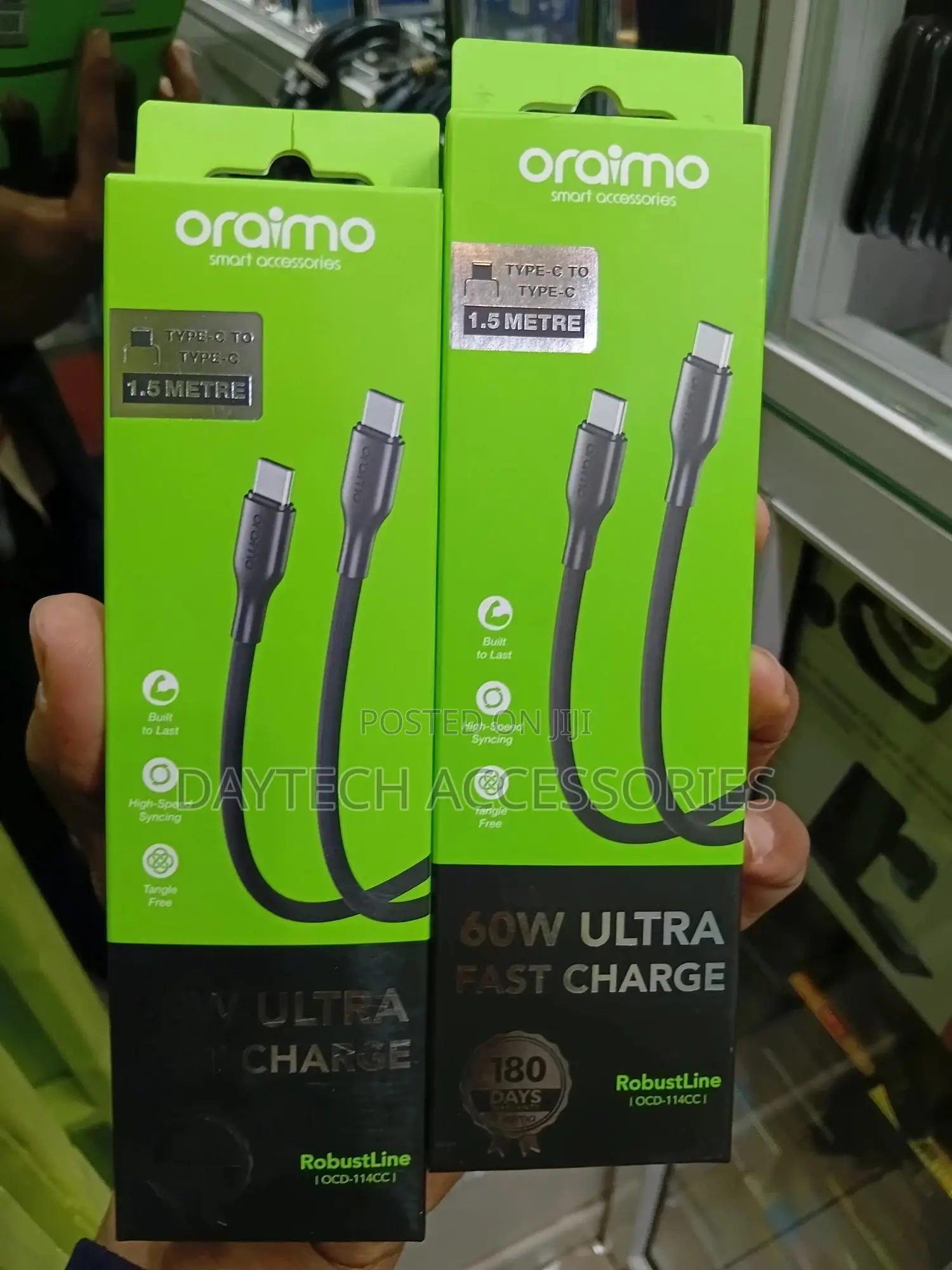 Oraimo Robustline 60w Type C to Type C Ultra Fast Charge Cable