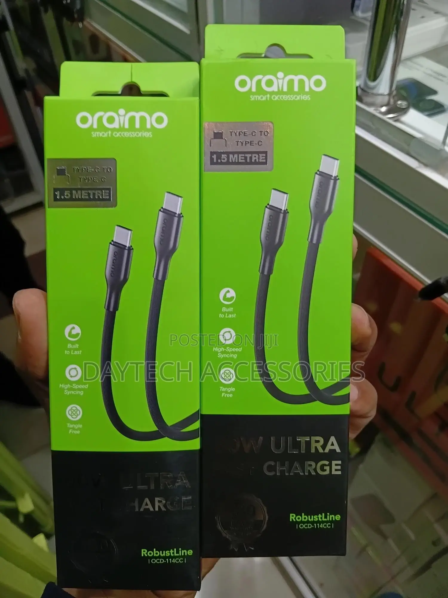 Oraimo Robustline 60w Type C to Type C Ultra Fast Charge Cable