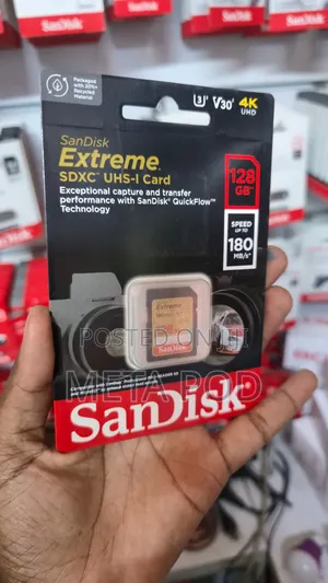Sandisk Extreme SDXC Uhs-I Card 180mb/S 128gb