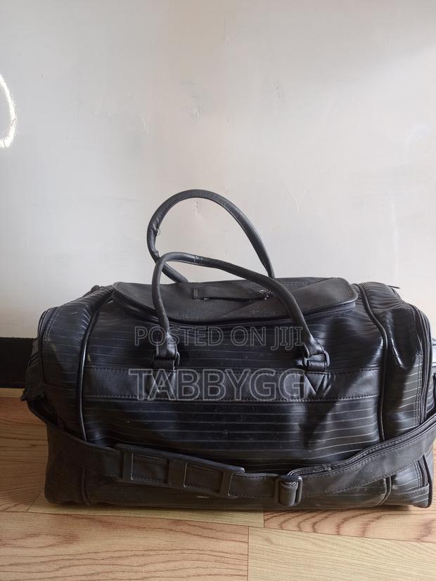A Heavy Leather Traveling Bag - main view