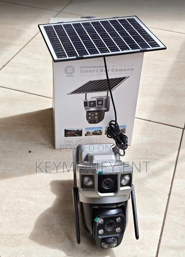 Solar Powered V380 4g Simcard PTZ Camera 2lens