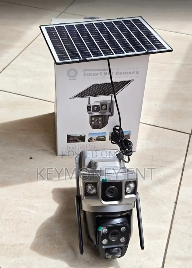Solar Powered V380 4g Simcard PTZ Camera 2lens