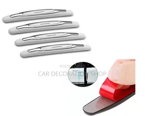 4pcs White Silver Door Protector Anti Collision Guards