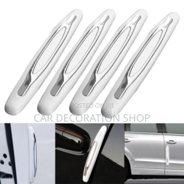 4pcs Car Door Guard Strip Scratch Rubber Bumper Edge Stickers