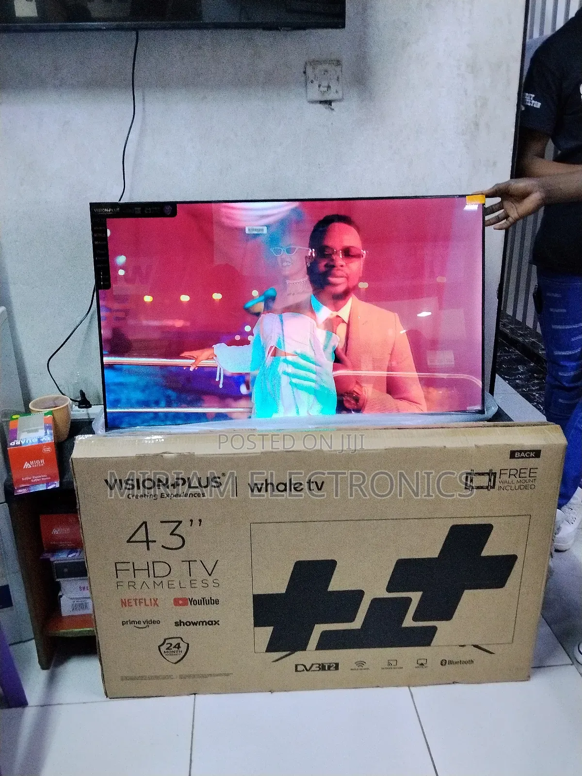 Vision Plus Vp8843sw 43" Frameless FHD Smart Tv – Netflix/Youtubel