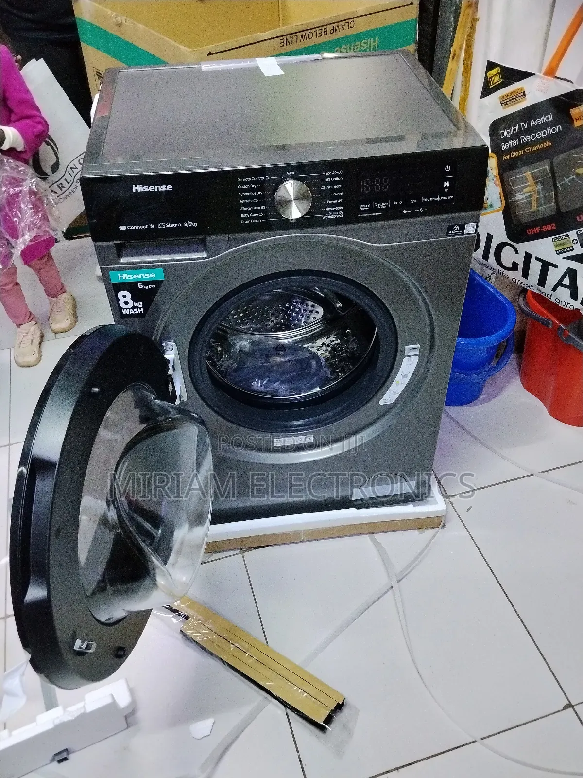 Hisense 8kg Wash 5kg Dry Front Load Washing Machine Wd3s8043bt
