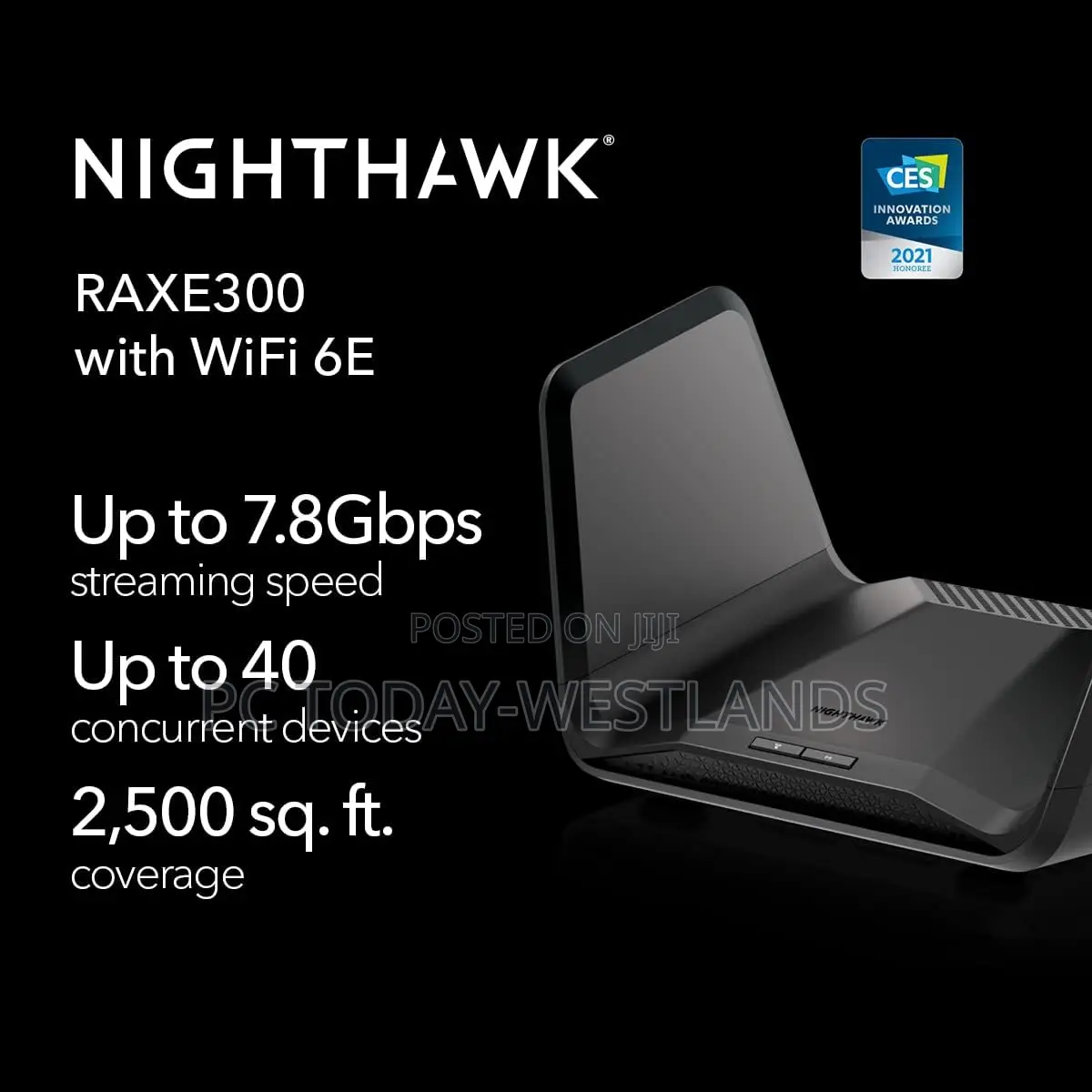 Netgear Nighthawk Tri-Band Wifi 6e Router (Raxe300) Axe7800 7.8gbps