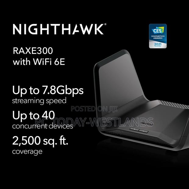 Netgear Nighthawk Tri-Band Wifi 6e Router (Raxe300) Axe7800 7.8gbps - thumbnail 3