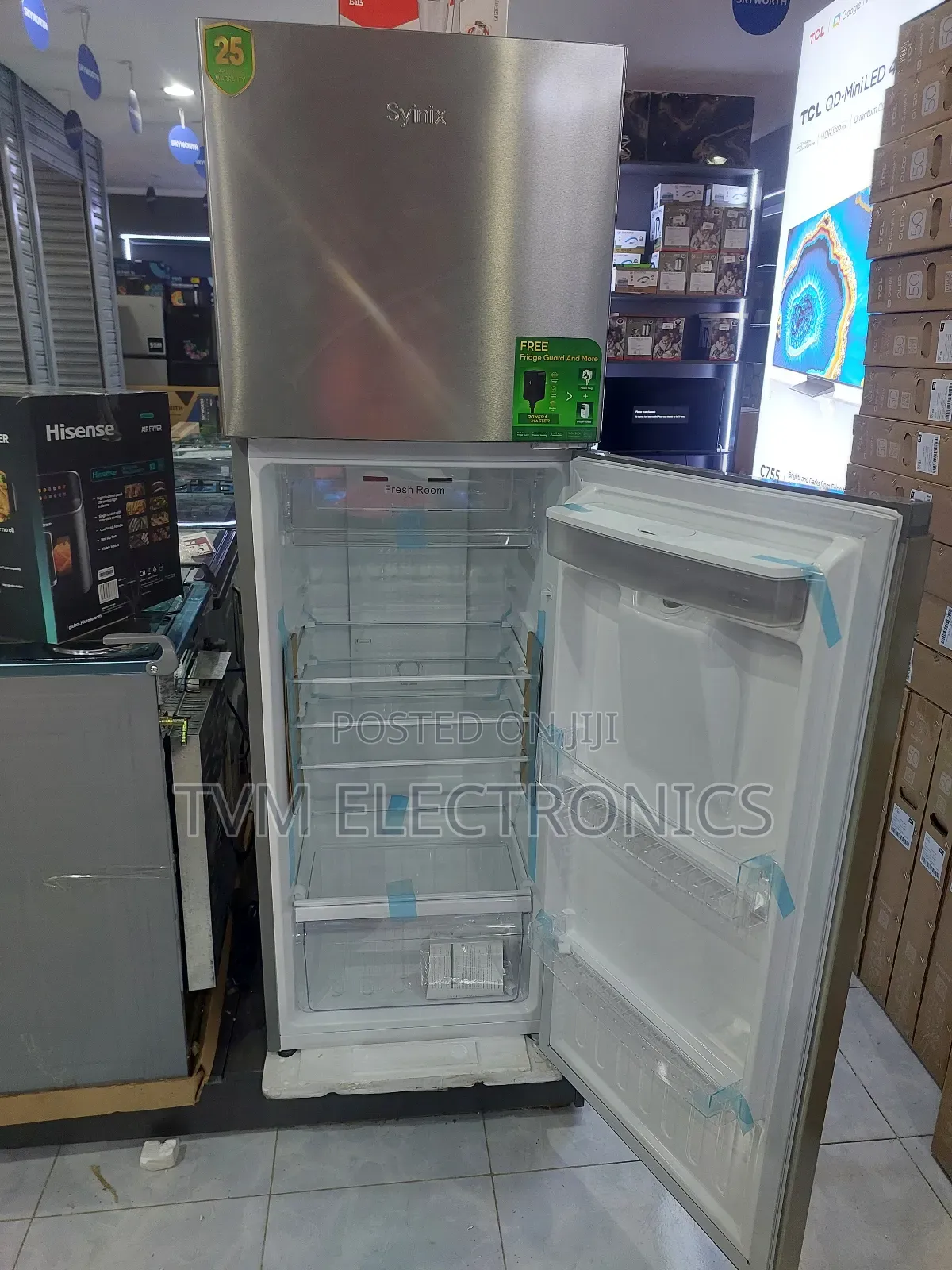 Syinix No Frost Fridge With Water Dispenser Inverter Compressor 257l