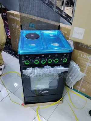 Syinix 50×50cm 3 Burner Gas Cooker + 1 Hot Plate – Auto Ignition,