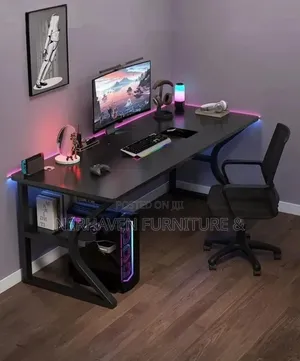 Computer Metallic Desk – Durable Metal Frame Computer Table