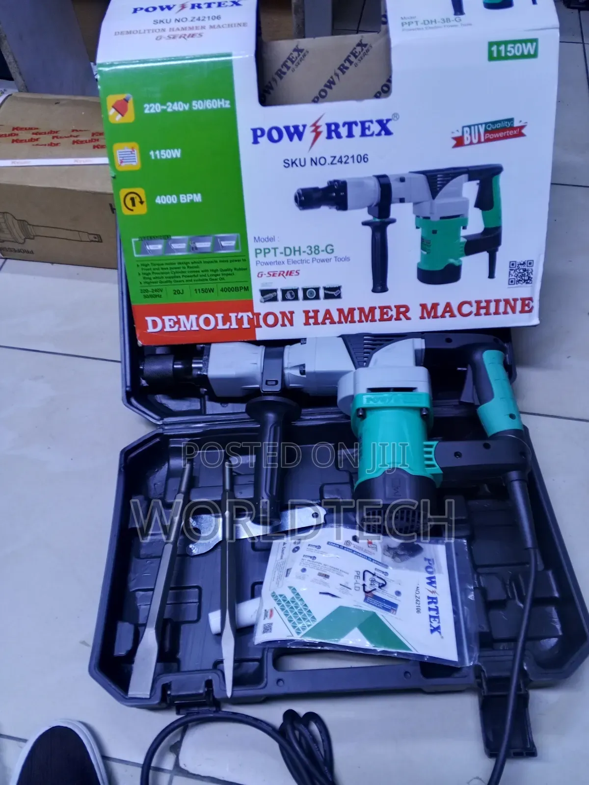 1150watts Power Tex Demolition Hummer/ Quality 1150watts Rotary Hummer
