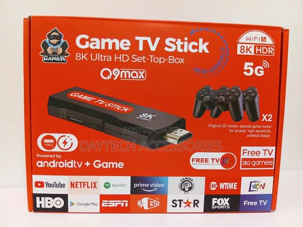 This Is a Q9 Max X2 Ultra Hd Game Tv Stick - Black