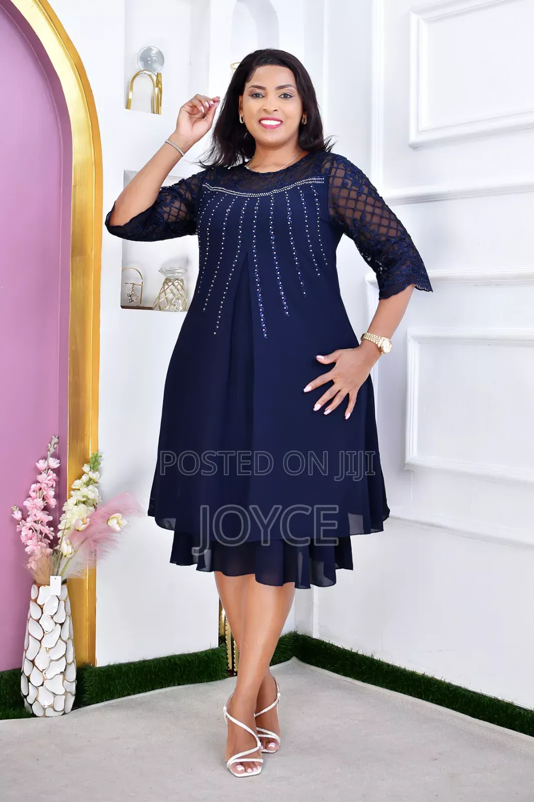 Shift Chiffon Dress
