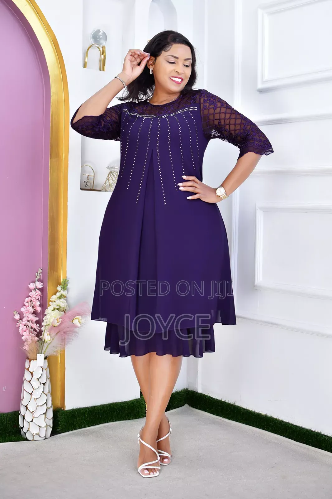 Shift Chiffon Dress